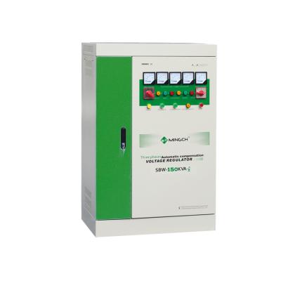 China To Stabilize Input Voltage Automatically MINGCH SBW Series 200kva 180kva 150kva 3 Phase High Power AC AVR Automatic Voltage Regulator Stabilizer for sale