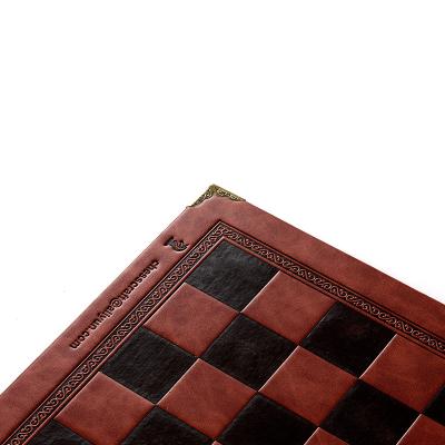 China 2021 LEATHER new SUPERIOR leather embossed chess board for sale