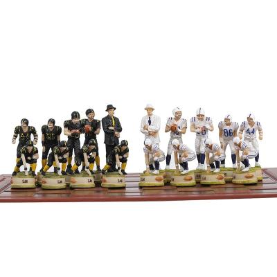 China Resin Rugby Theme Resin Chess Set for sale