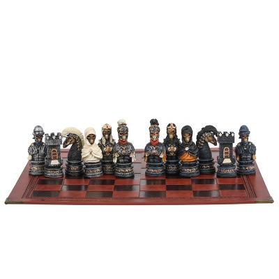 China Resin Skull Theme Resin Chess Set for sale