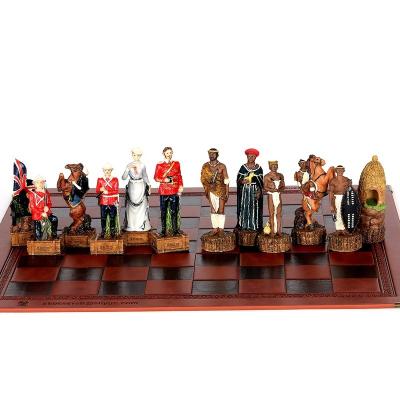 China Resin Zuma War Theme Resin Chess Pieces for sale