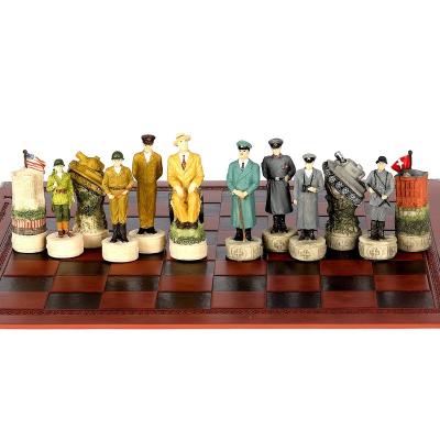 China Resin Roosevelt World War II Theme Resin Chess Pieces for sale