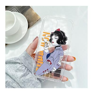 China Anti-Fall For iPhone 12 11 Pro Max Transparent Phone Space Case Cell Phone Drop-Resistant Case for sale