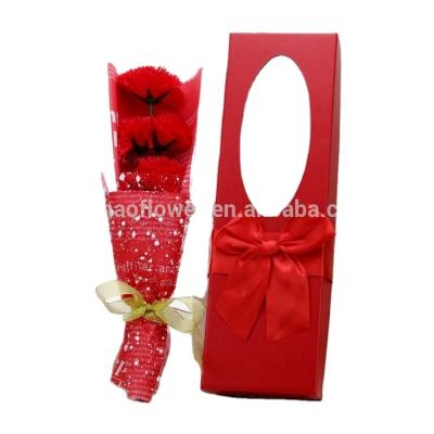 China Durable And Good Smell Top Selling Carnation Flower Gift Box For Mothers Day Bouquet Artificial Flower for sale