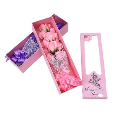 China Wholesale durable and good smell fashional gift box with soap 11 rose head artificial flowers for sale