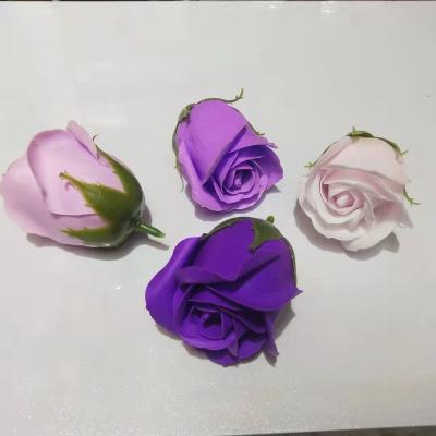 China New Purple Decoration Series Mounted Soap Decoration Flower For Gift Box Artificial Flowers 3 Layers for sale