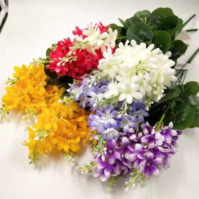 China Wholesale Silk Plastic Artificial Flower For Wedding Flower DIY Bouquet Plastic Flower for sale