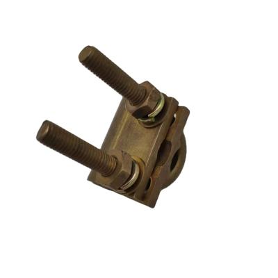 China Metal ground  earth rod clamp Standard Copper coated (type u) cable connection en venta