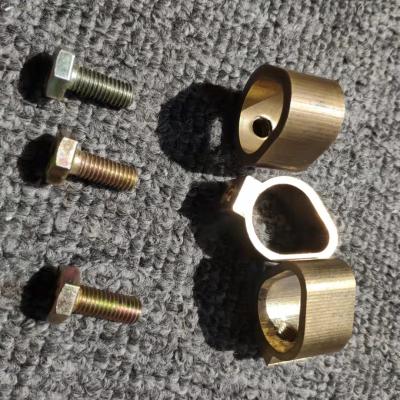 China Brass U type earth rod clamp Metal Standard tin coated cables Connection for wires en venta