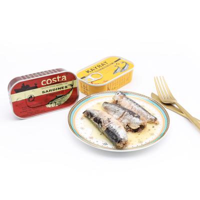 China Canned Seafood Canned Fish Canned Sardine in Vegetable Oil in Olive Oil for sale