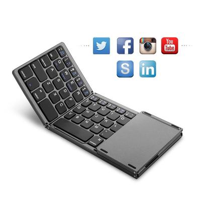 China Hot Selling Mini Tablet Slim Folding Keyboard Portable Touchpad For IOS Android Windows Tablet PC for sale