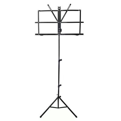 China Folds Fast For Storage And Portability High Grade Musical Instrument Accessories Easy Folding Tripod Music Stand for sale