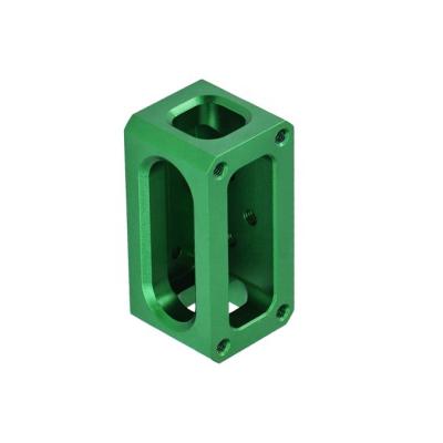 China Packing Machine Parts Customized Green Color Anodizing Aluminum Parts 6061 Aluminum Alloy Spare Parts Made By CNC for sale