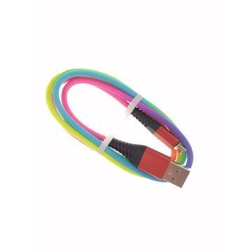 China 2A Colorful Rainbow Braid USB Data Line USB Charging Cable For Micro Lightning Type C for sale