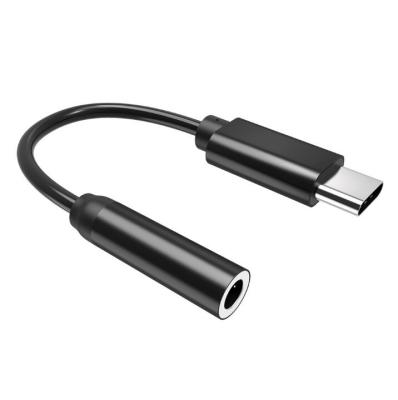 China Black TPE External 3.5MM Aluminum Alloy Shell Type C To Female Stereo  Audio Cable More Durable Transmit Better Sound for sale