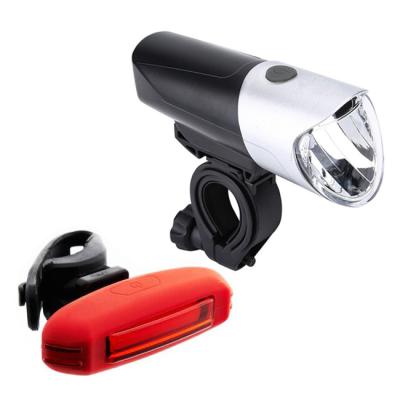 China Structure Waterproof Design USB Rechargeable Bike Combo Light Set 30 Lux Bright Headlight With Silicone Safety Rear Tail Light for sale