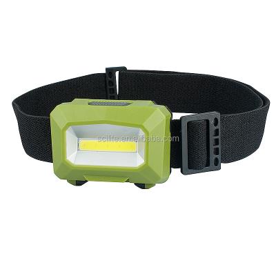 China Waterproof COB 3W LED LED Headlight Mini Headlight Battery Operated Plastic Led Head Lamp For Hunting for sale