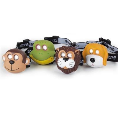 China 2 Led Animal Shaped Headlamp Lovely LED Headlight Animal Battery Powered Outdoor Cartoon LED Headlamp Children's Headlamp For Children for sale