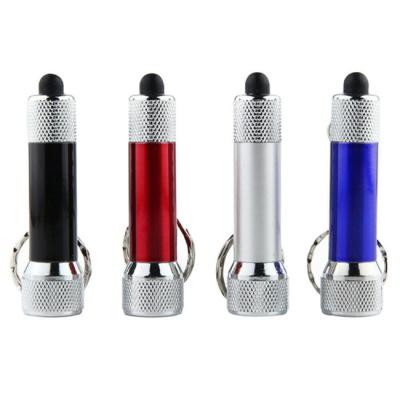 China 5 LED Pocket LED Torch Mini Flashlight Portable Keychain Torch Aluminum Head Chain Rising Light for sale