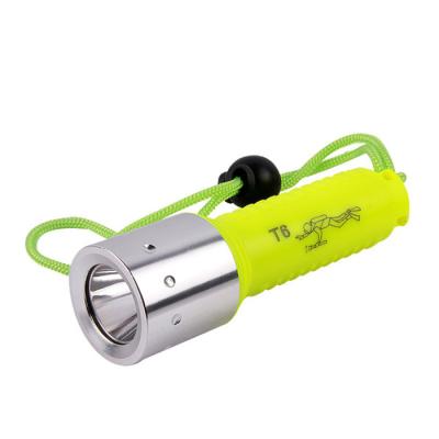 China ABS High Brightness T6 LED Scuba Diving Flashlight Immerse 50m Torch Waterproof Plastic Diving Light for sale