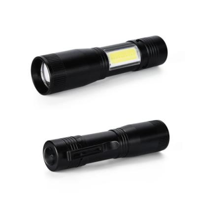 China Zoomable COB LED Pen Flash Light Zoomable Mini Torch Pen Flash Light XPE+COB LED Aluminum Penlight AA/14500 4 Modes for sale