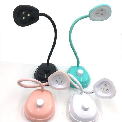 China Promotion Flexible 3 LED Mini Book Light Flexible Gooseneck 3 Modes Book Reading Light Led Ebook Reading Lamp for sale