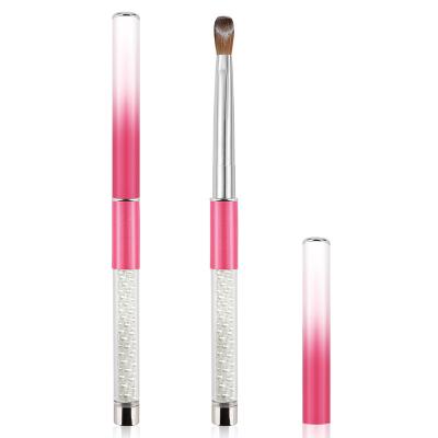 China Best Quality Colorful NAIL Paint Brush Gradient With Diamond Nail Brush Elegant Beauty Nail Set Brush for sale