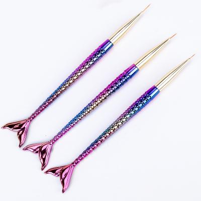 China 2022 NAIL Professional Painting Nail Art Design Brush Pen Set Nail Art Point Drill Drawing Brush Pen Thin Nail Art Brush 7/9/11 for sale