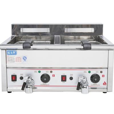 China Restaurant Double Groove Stainless Steel Stick Fryer Fried Chicken And Chips Frying Temperature Controlled Oven For Restaurant for sale