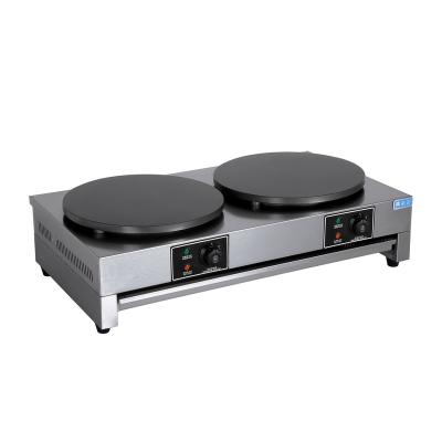 China Commercial double pan crepe makers kitchen equipment automatic electric non stick machine for hotels and crepe for sale for sale