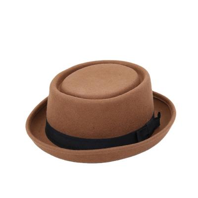 China Autumn Winter Trend Real Wool Gentleman's Hat Fashion Travel Jazz Hat Round Hat High Quality for sale