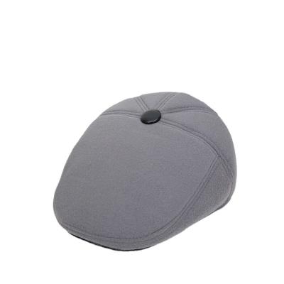 China High quality European American men's peaked hat single-sided velvet button big hat painter hat for sale