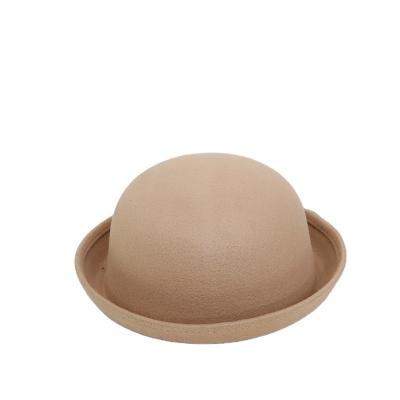 China Wholesale Autumn Winter Children Small Round Hat Factory High Quality Rolled Top Hat for sale