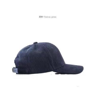 China Duck Tongue Light Board Design New Fashion COMMON Corduroy Solid Color High Quality Baseball Hat for sale