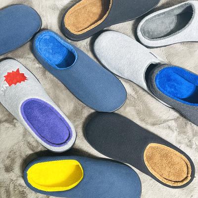 China Fashion Trend Custom Made Men's Comfortable Outdoor Indoor Short Plush Coral Fleece Memory Foam Slippers for sale