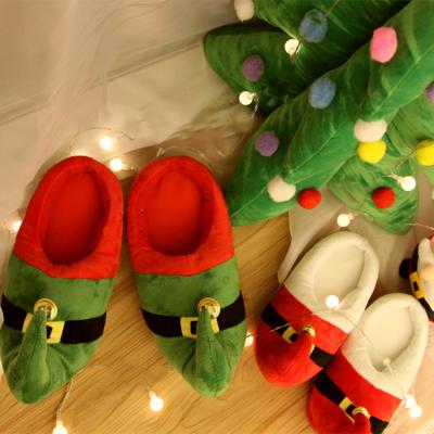 China Fashion Trend New Arrival Women Fashion Cute Gift Cozy Bedroom Christmas Tree Santa Claus Slippers Customize Logo for sale