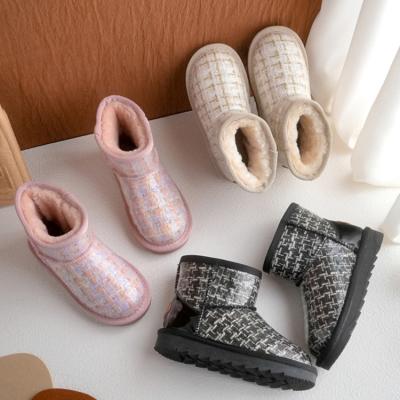 China New Arrival Round Custom Fashion Kids Outdoor Shoes Warm Ankle Girl Children Winter Boots for sale