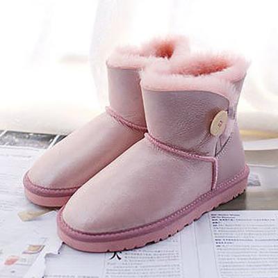 China Luxury Bling Bling Sheepskin Face Double Face Sales Luxury Snow Round Winter Comfortable Fluffy Warm Boots For Women for sale