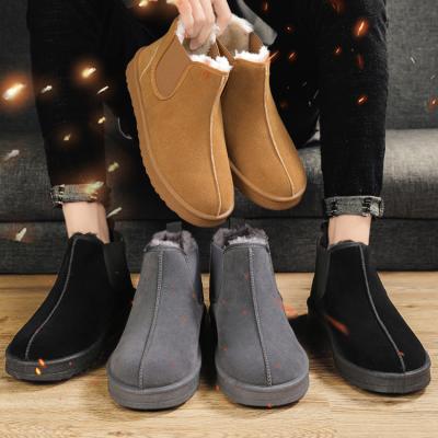 China Custom Made Natural Thick Winter New Fashion Trend Mister Fur Snow Men's Warm Snow Boots Ankle Boots for sale