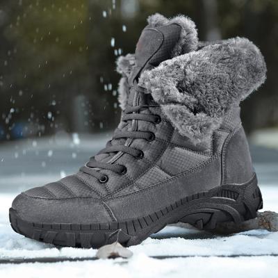 China Wholesale Round Winter Warm Outdoor Hiking Hunting Shoes Thick Fur Mens Long Winter Boots for sale