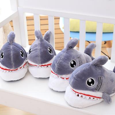 China One Size Trend Fashion Fleece Memory Indoor Cute Comfortable Funny Unisex Plush Foam Shark Animal Slippers for sale