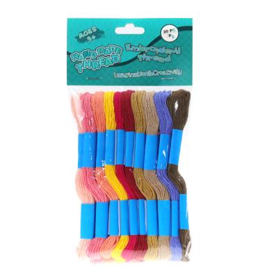 China Wholesale 10pcs High Tenacity High Tenacity Cotton Silk Skeins Woven Knitting Yarn Hand Embroidery Diy Cross Stitch Sewing Yarn for sale