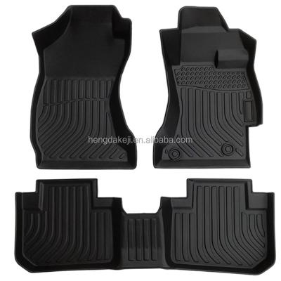 China Custom Car Floor Mats 3d Strip TPO Waterproof Environmentally Odorless Luxury Mats For Subaru Forester for sale