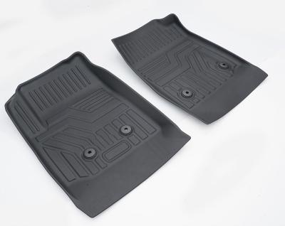 China 2pc/set Driver and Co-driver Car Floor Mats Strip 3d Anti-flaming Floor Mat For Chevrolet Colorado 2015-2020 for sale