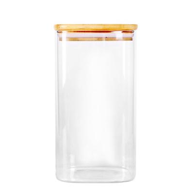 China 10cm wholesale bottum jar stocked clear transparent square glass food container for sale