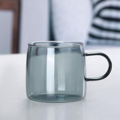 China Food Grade Safe Low Price Food Grade Pink Green 480ml Colorful Heat Resistant Single Wall Glass Mug for sale