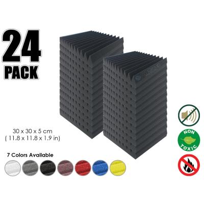 China Modern Arrowzoom 24 Pieces 30 x 30 x 5 cm 12T Multi-wedge Panel Studio Wall Sound Absorbing Acoustic Foam for sale