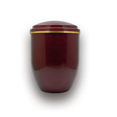 China De begrafenis Gouden Riem van Ash Urn Bordeaux Color With voor Menselijk Ash Reserved in ABS Plastiek Te koop