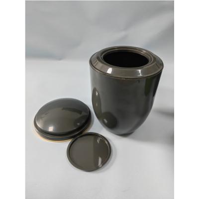 China Grey Color With Silver Flash-Punt Begrafenisash urn for adult en 3.3L in Kunststof Te koop