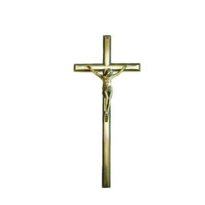 Κίνα Crucifix μετάλλων φέρετρων τύπων 55*17cm Γαλλία παλαιός ορείχαλκος για τη διακόσμηση καπακιών φέρετρων προς πώληση